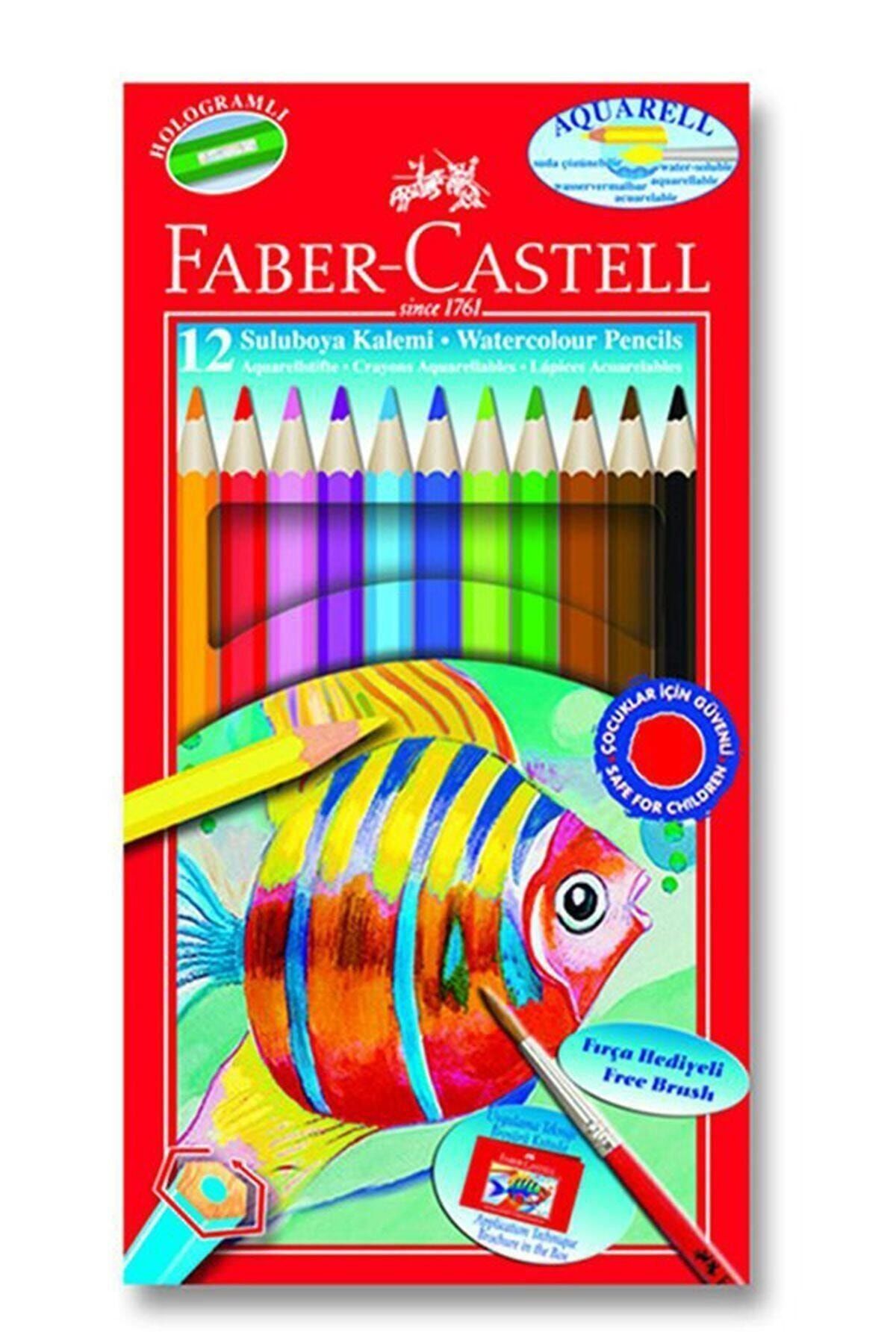 Faber Aquarel Karton Kutu Suluboya Kalemi 12 Renk