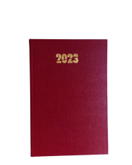 Ajanda Cilt Bezi (17x24) 2023  Bordo